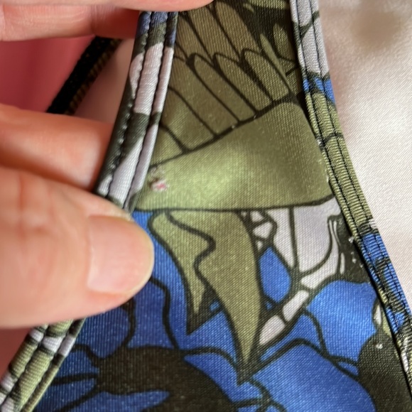 Demix Green Floral Tank Top with Pink Bra Support Size M/L Made in Russia - Picture 9 of 11